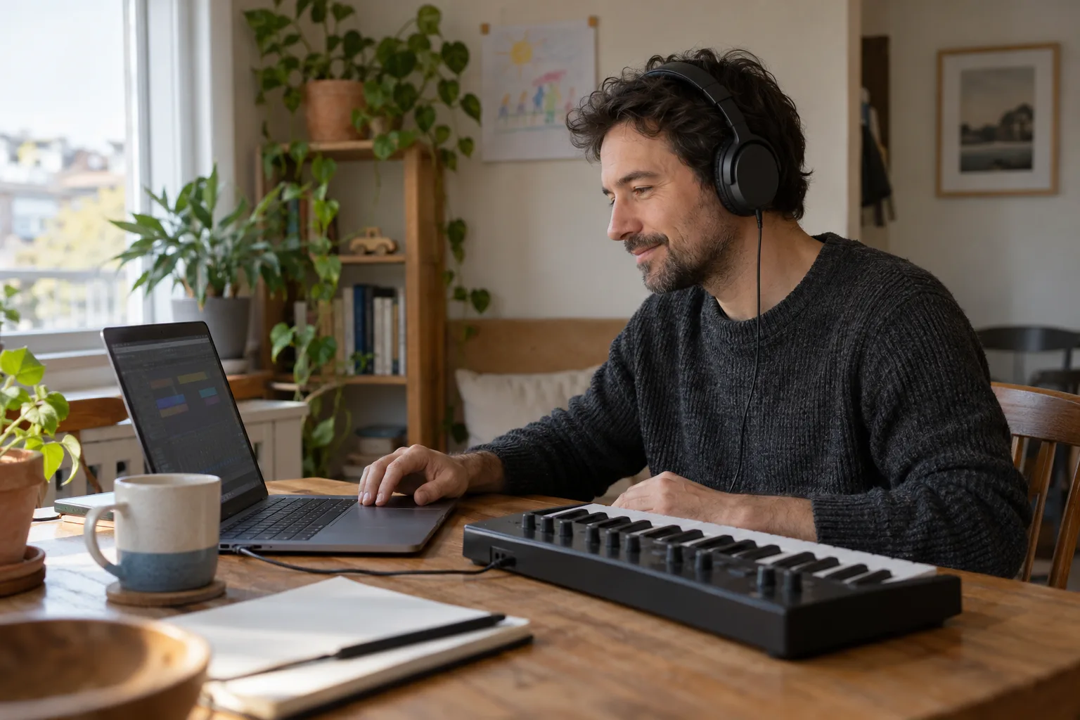 A producer fitting in a short home session