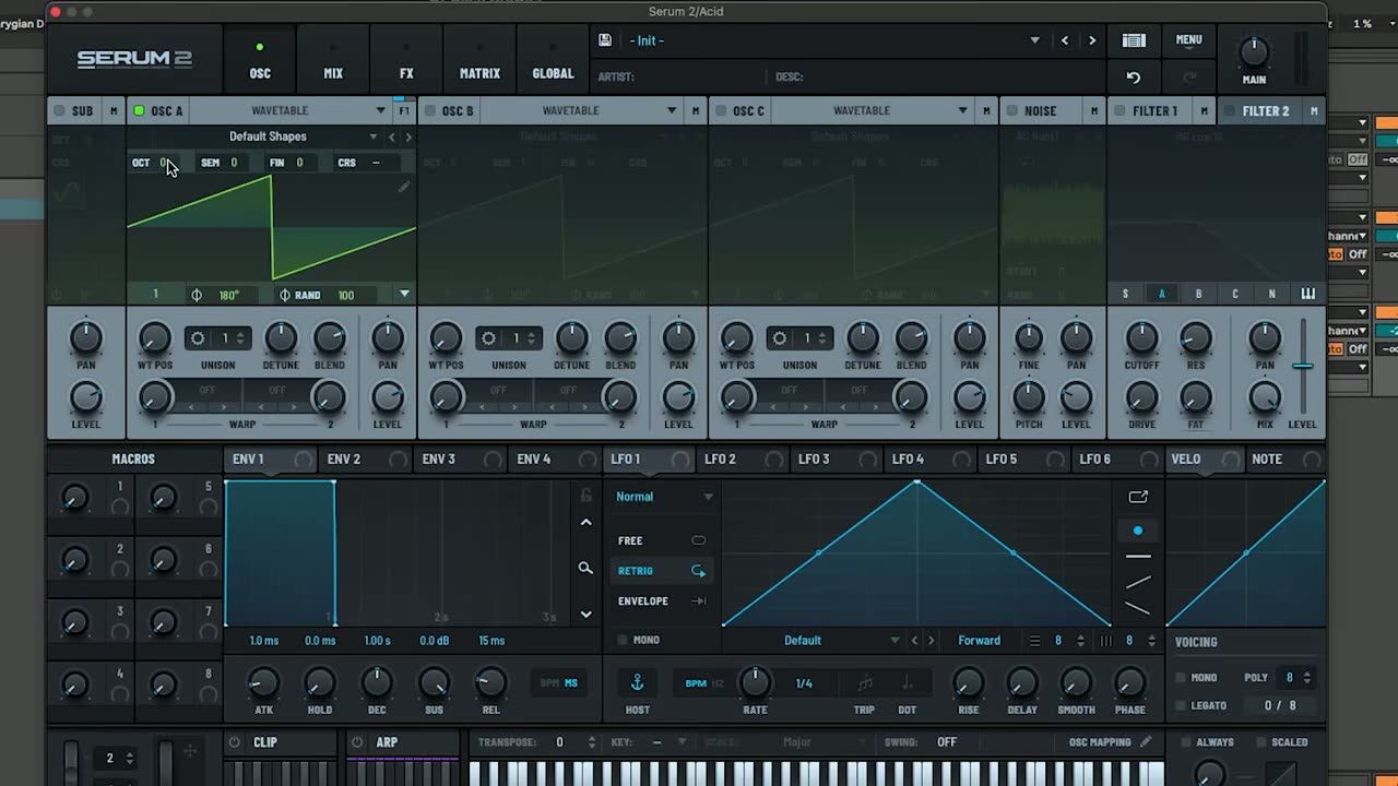 Saw into a resonant filter — screenshot from the video