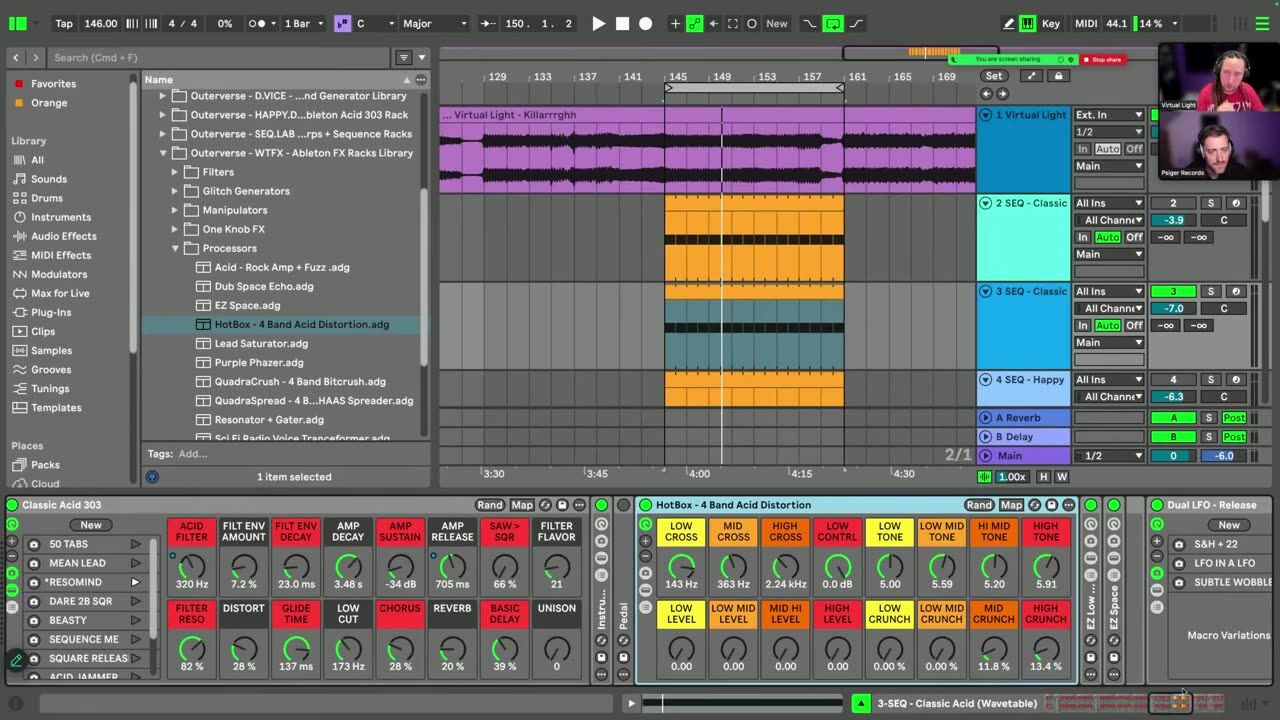 Distortion and tone shaping — screenshot from the video