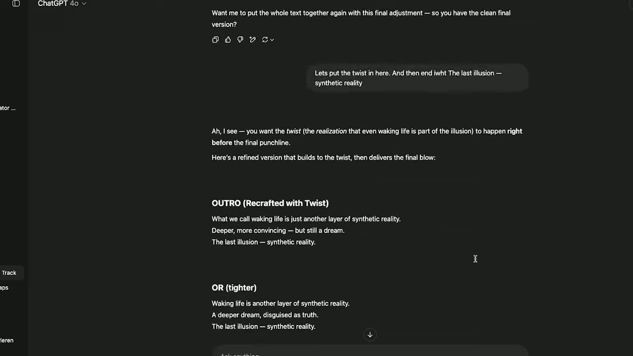 Generate the speech sample — screenshot from the video