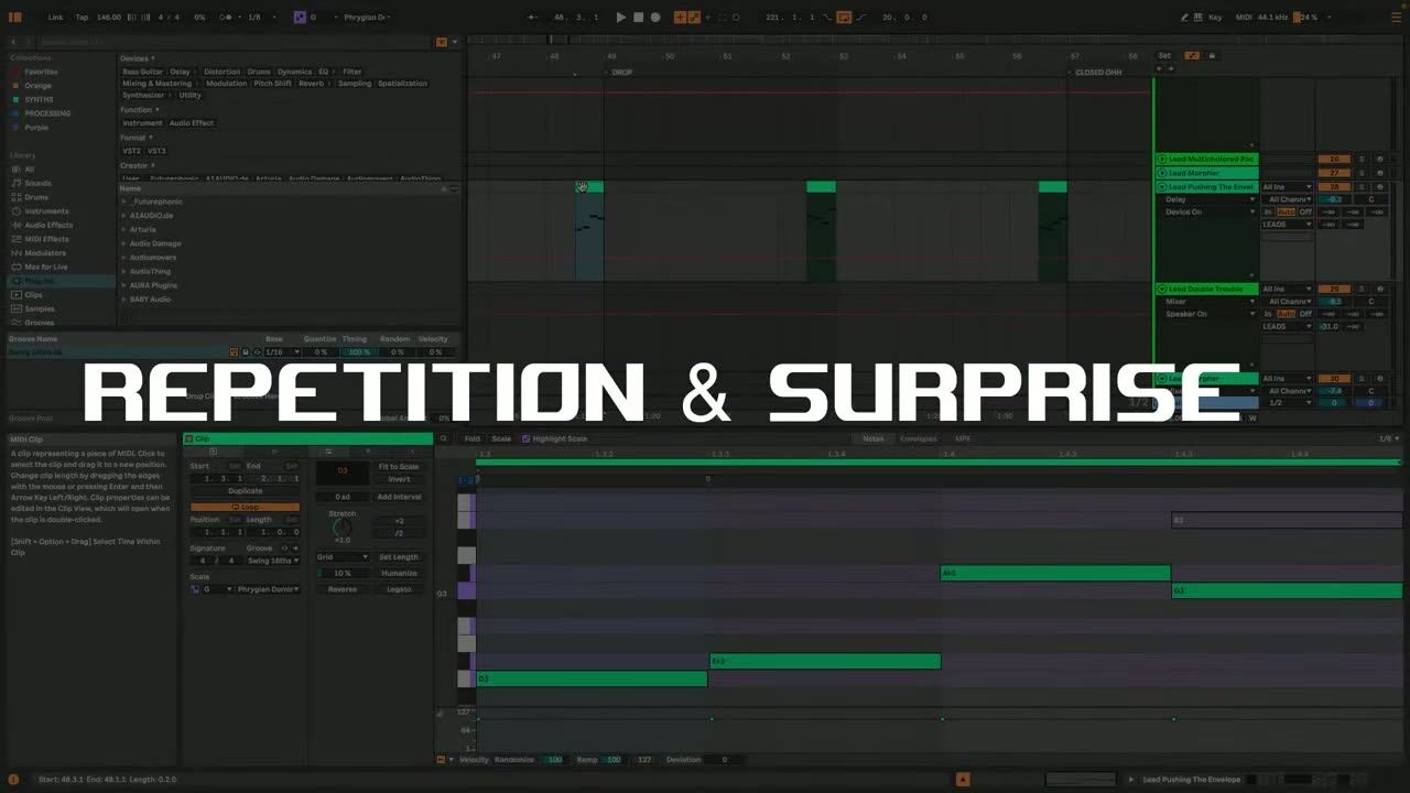Give the hook contrast and space — screenshot from the video