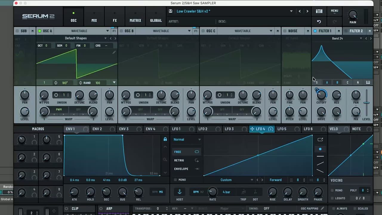 Sample a sweep into Serum — screenshot from the video