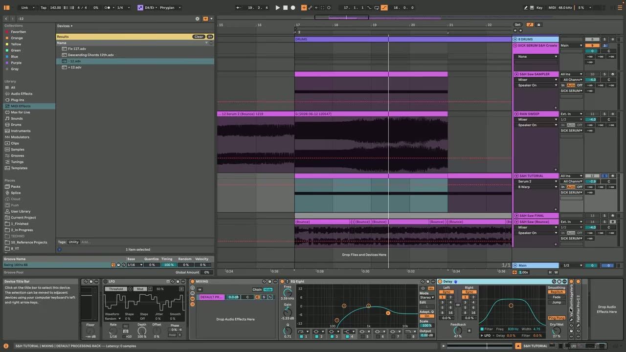 Chopped note output and recording — screenshot from the video
