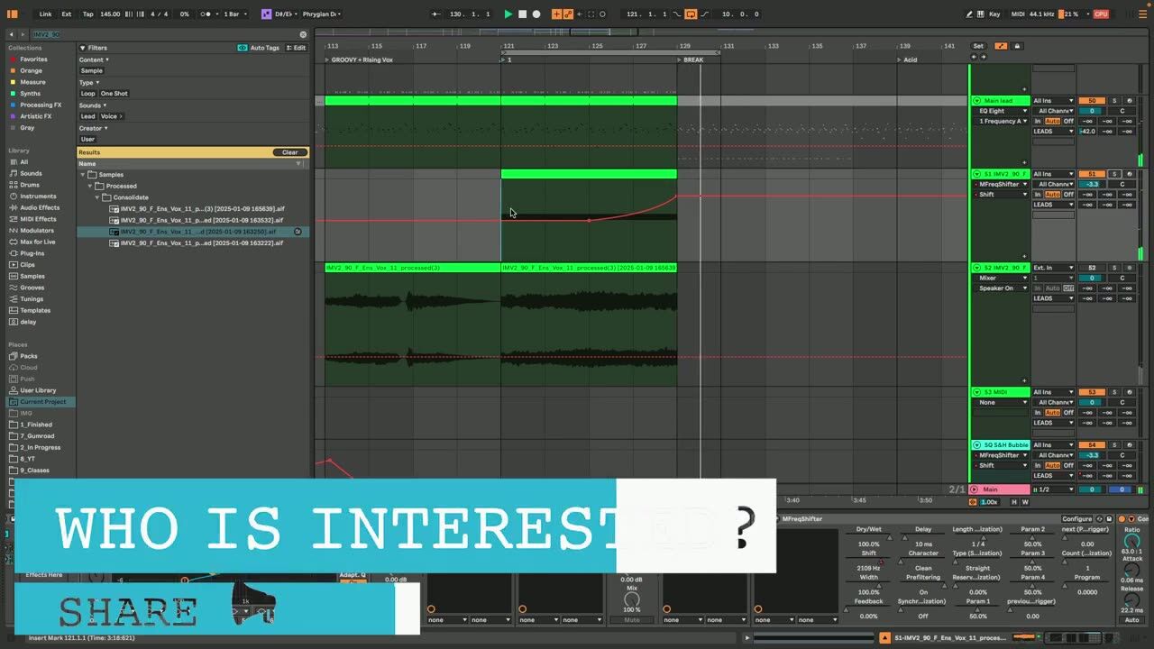 Process into a rising tension — screenshot from the video
