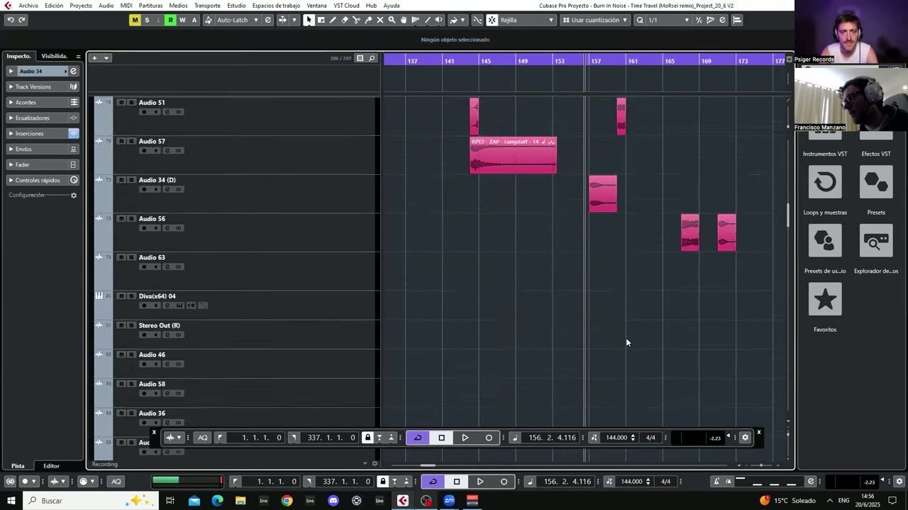 Use space, stops and FX — screenshot from the video