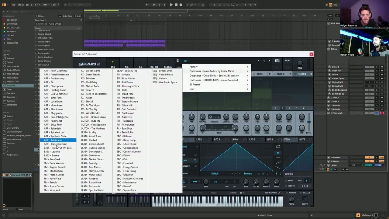 Start with melodic arps — screenshot from the video