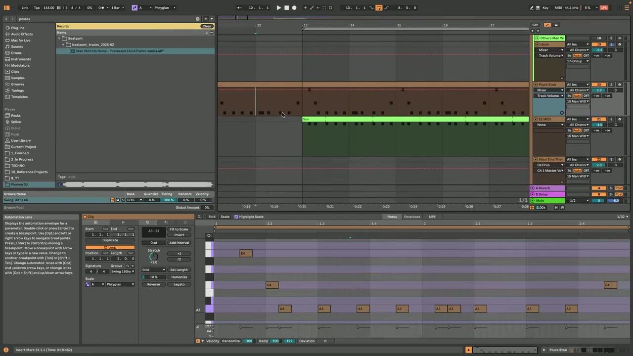 Start the melody before the loop — screenshot from the video