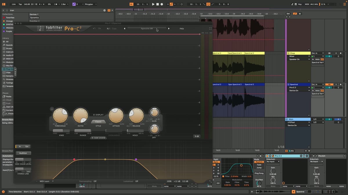 Pitch and filter modulation on a psytrance vocal