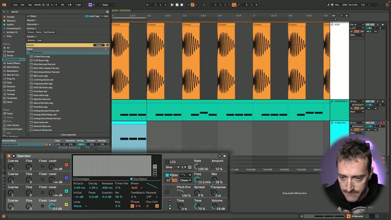 Shape the tone with the filter — screenshot from the video