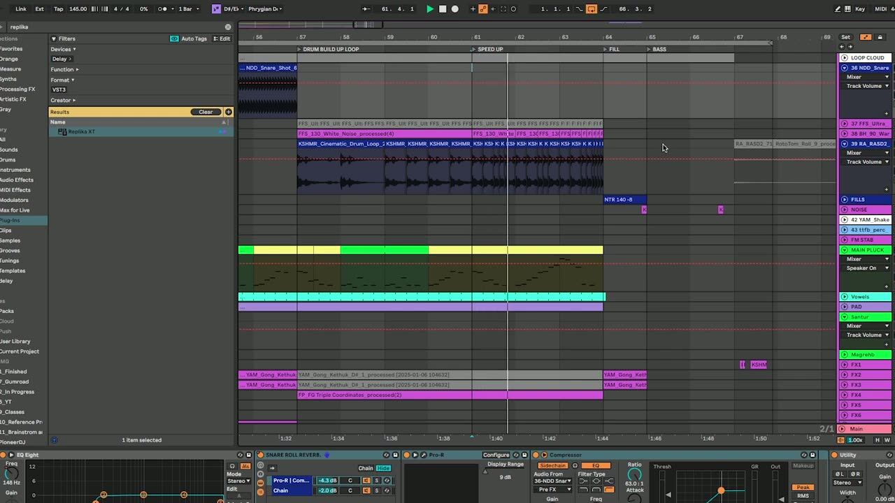 Build up into the track — screenshot from the video