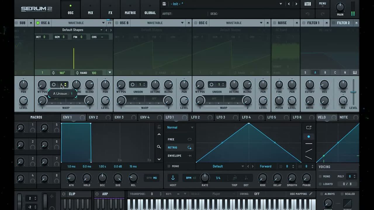 Basic sound design: layer the waveforms — screenshot from the video