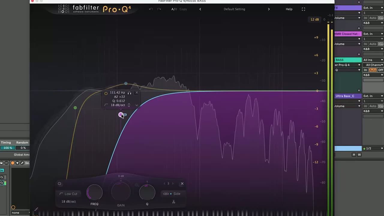 Keep the low end mono and tight — screenshot from the video