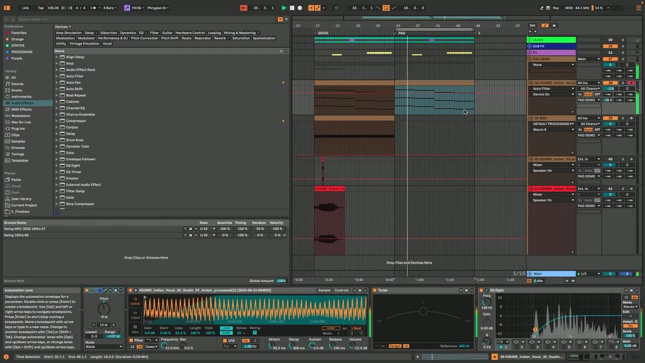 Load and loop the sample — screenshot from the video