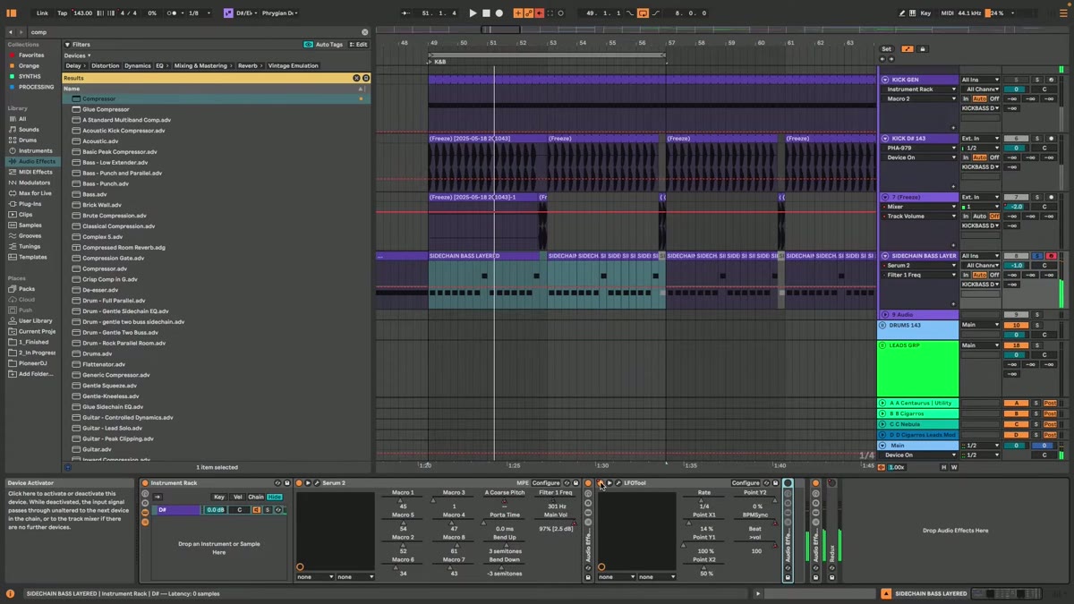 Shaping the sidechain volume curve to the kick