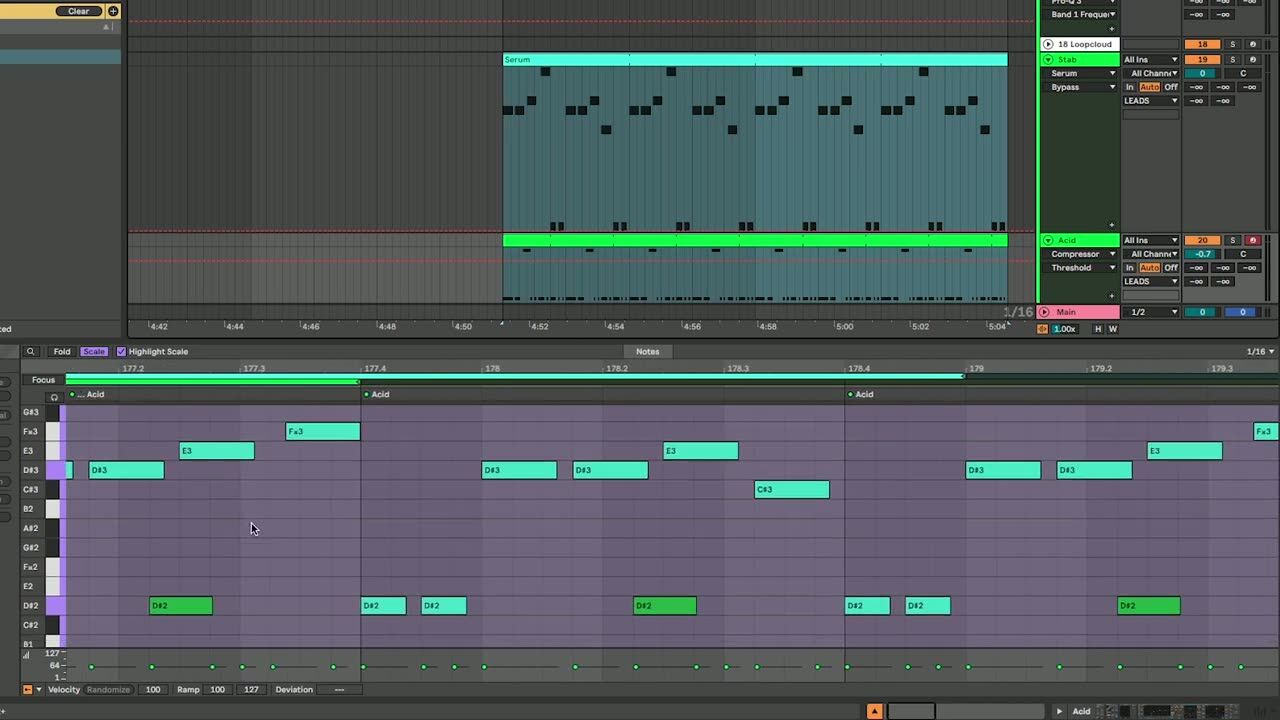 Add the acid and the pad — screenshot from the video