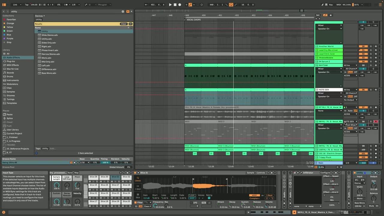 Build a rhythmic chop pattern — screenshot from the video