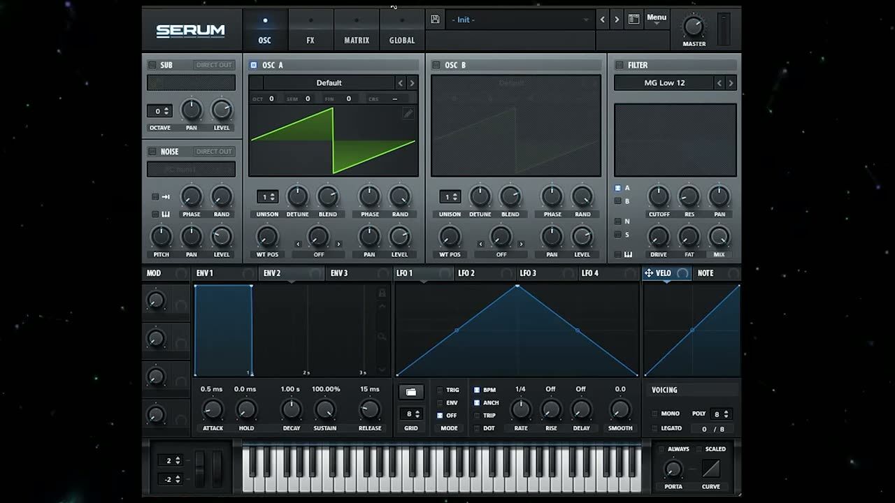 Basic sound design in Serum — screenshot from the video