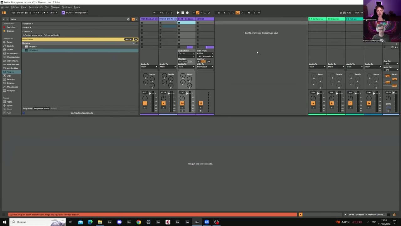 Set up MIDI routing for iWish — screenshot from the video
