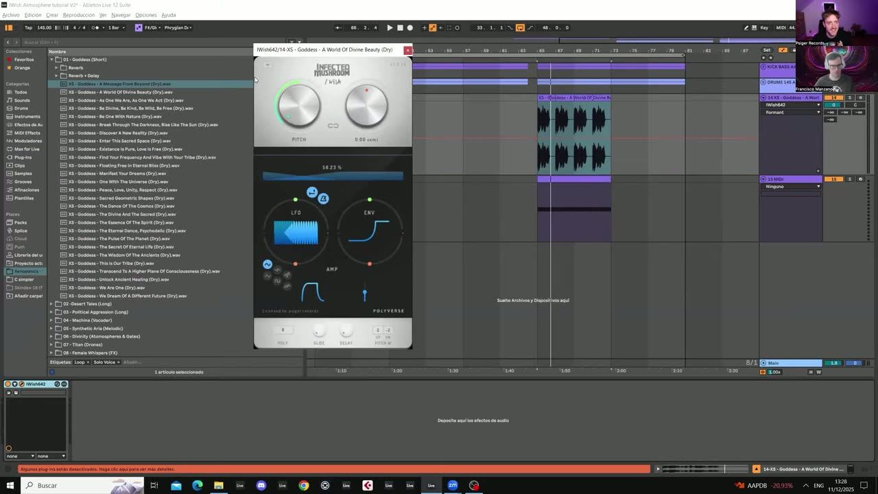 Pitch and formant adjustment — screenshot from the video